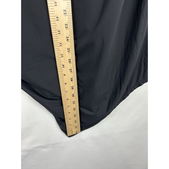 Athleta Sunlover  | Women's Shirt Dress Small  Hilo Asymmetric Black Draped - Picture 7 of 16